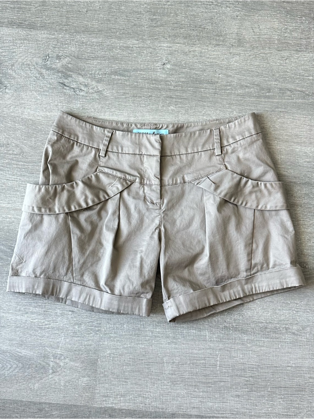 Guess by Marciano taupe cuffed utility shorts